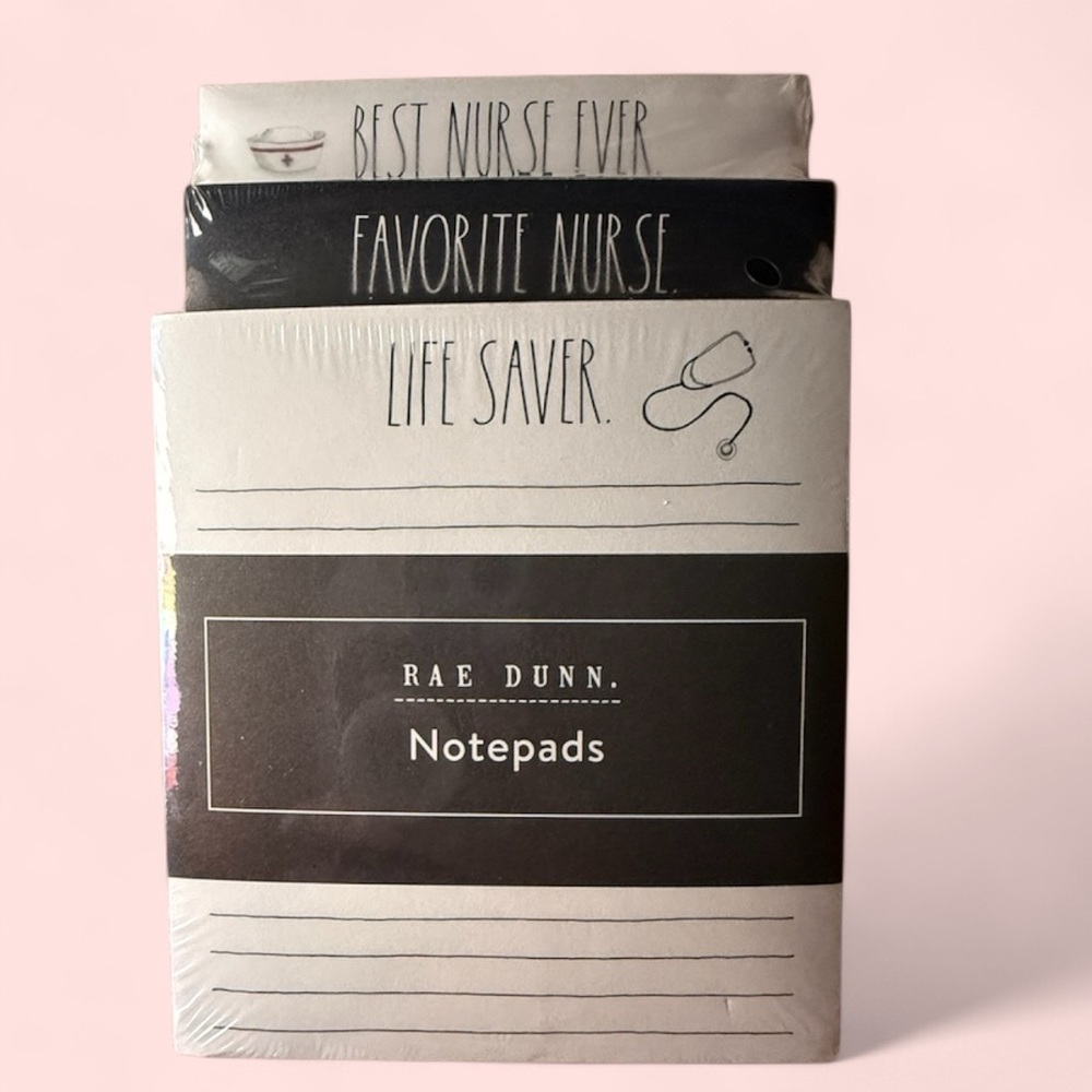 Rae Dunn Black and White Stationery Notepads